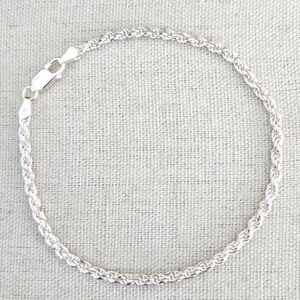 STERLING SILVER ROPE CHAIN BRACELET
